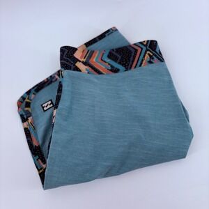 Billabong Recycler Pro Board‎ Shorts Teal Geometric Print Drawstring Men Size 31